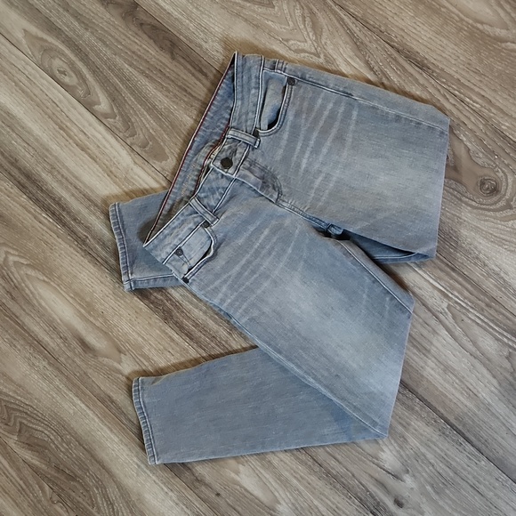 Signature Denim - Signature Gray Denim Mid-Rise Stretch Ankle Length Jeans Women's 2